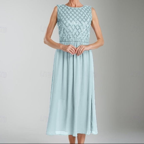 Simple Mother the of Bride Wedding A-Line Guest Dress