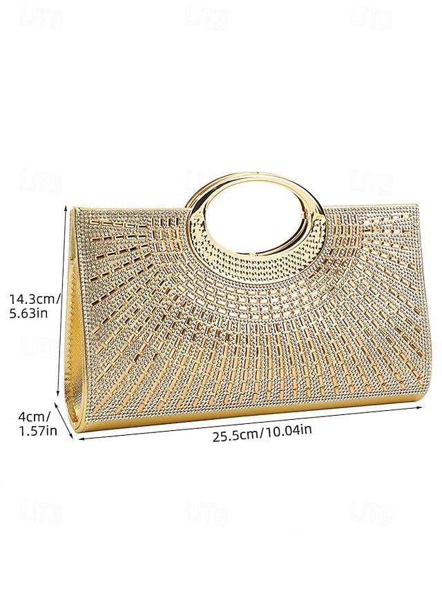 Round Handle – Evening Crystal Gold with Clutch Glamorous