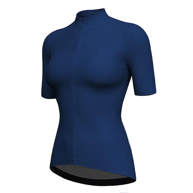 Women's Cycling Jersey Solid Color Short Sleeve Bike Jersey