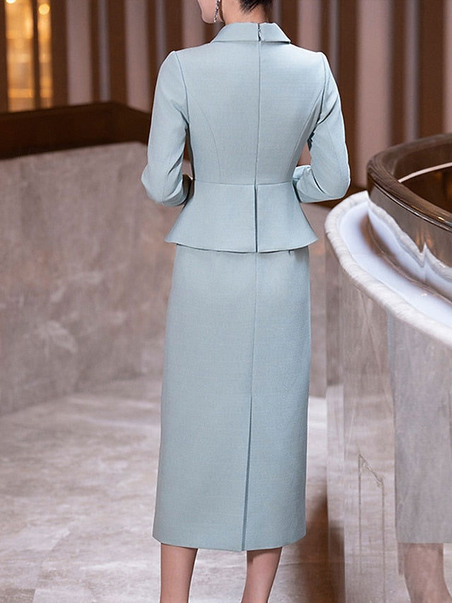 Shirt Sheath Vintage Mother Column of Elegant Dress / the Bride