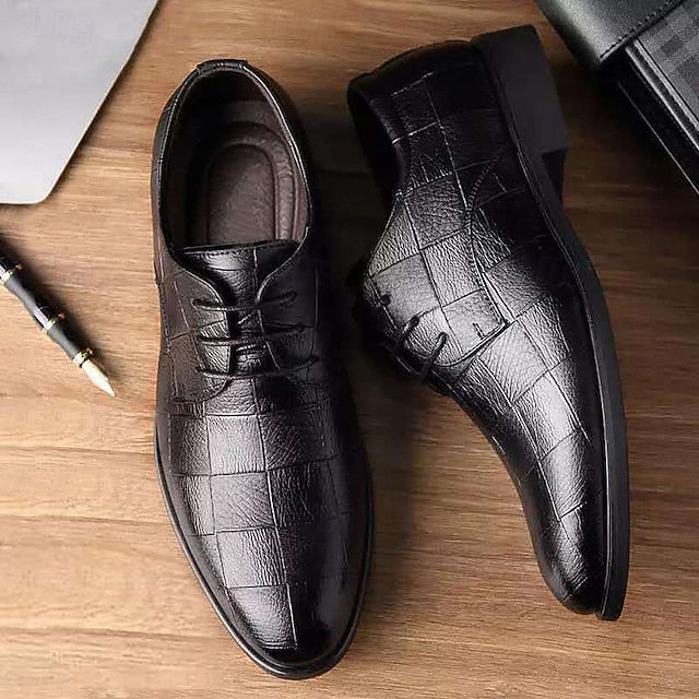 Shoes Black Classic – Men's Pattern Crocodile