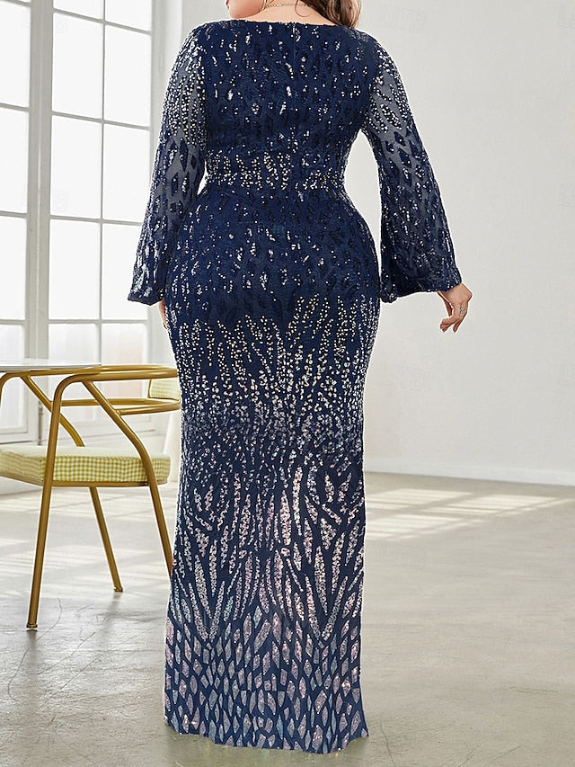 Dress Plus Party Bride Elegant of Size Curve V the Mother