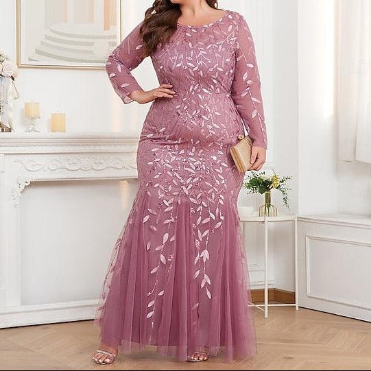 Trumpet Floor Evening Gown Mermaid Formal Sparkle Dress /