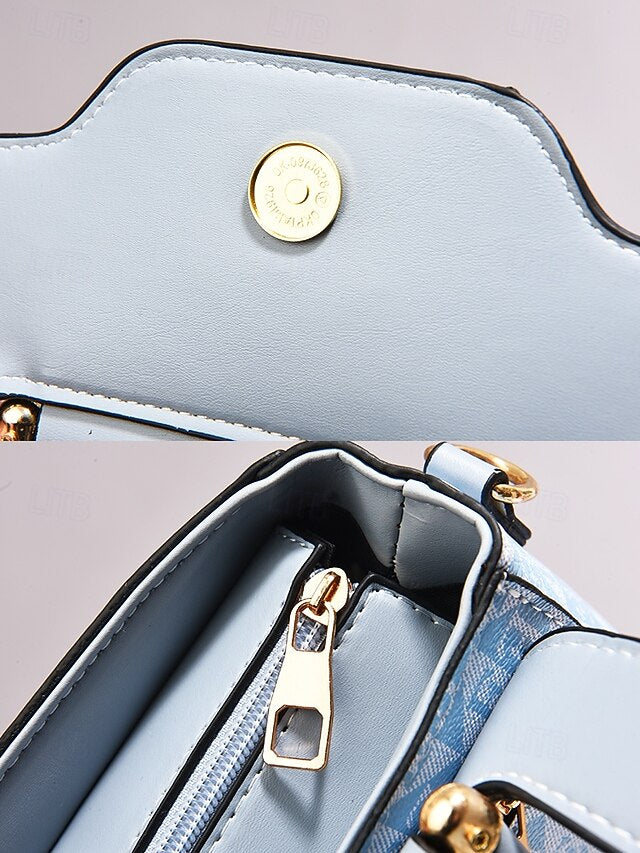 Elegant Women's Beige Crossbody Handbag – Luxury Monogram