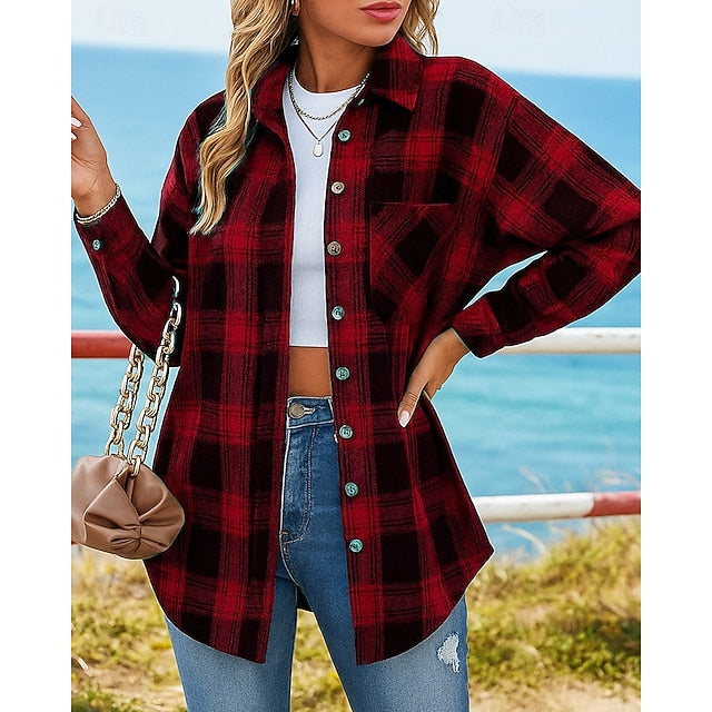 Women's Shirt Jacket Lounge Top Long Sleeve Top Athleisure