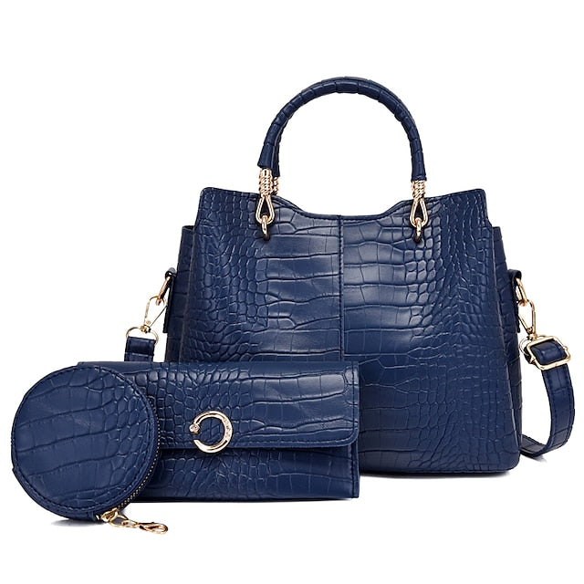 Bag PU out Leather Office Women's Set 3 Purse Pcs Going