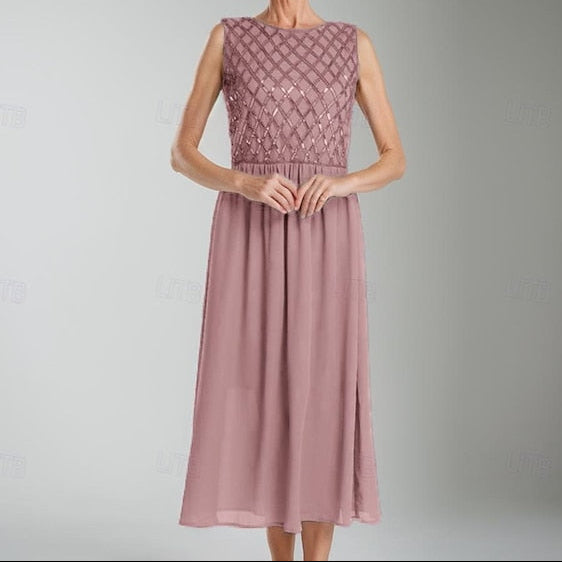 Simple Mother the of Bride Wedding A-Line Guest Dress