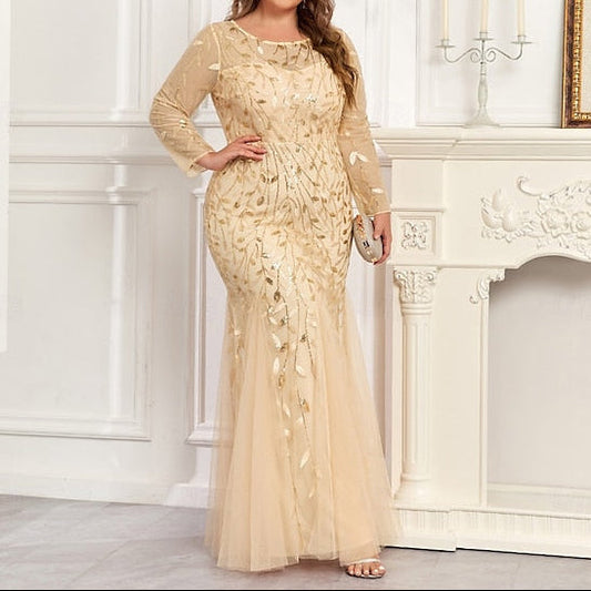 Trumpet Floor Evening Gown Mermaid Formal Sparkle Dress /