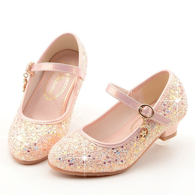 Jane Girls' Glitter Heel Low Sparkly Mary - Shoes