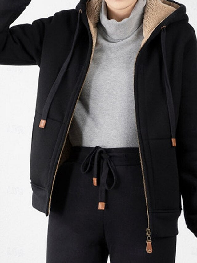 Women's Hoodie Pants Sets Bolero Top Long Sleeve Hooded