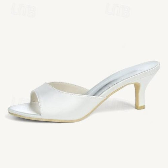 Shoes Wedding Heel Sandals Kitten Women's Toe Open