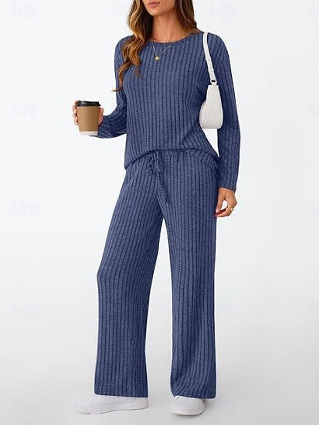 Women's Two Piece Sets Pants Sets Bolero Top Long Sleeve