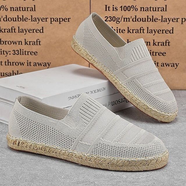 with Woven – Design Espadrilles Beige Men's Vacation