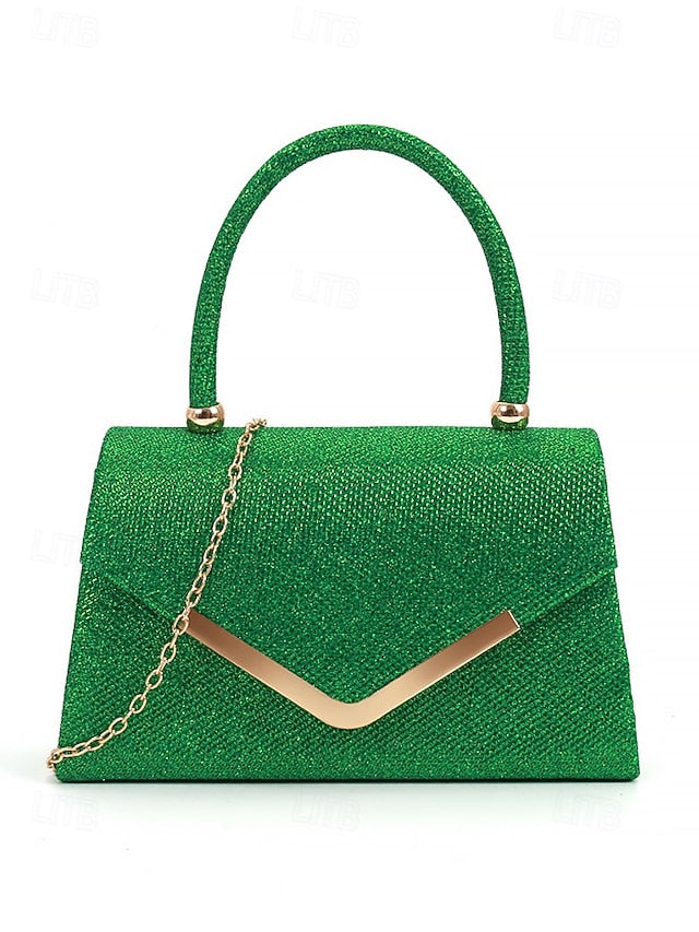 Evening Bag Clutch Strap – Chain with Glitter Women's