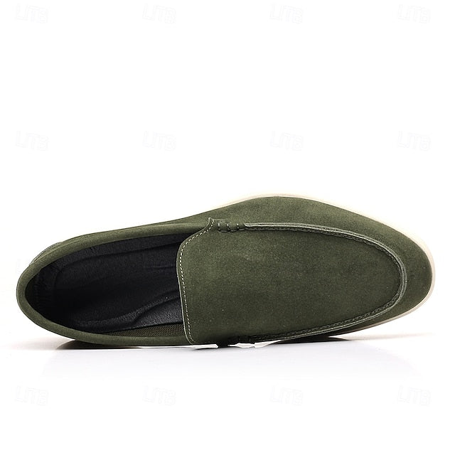 Blue – Faux Men's Loafers Slip-On Light Breathable Casual