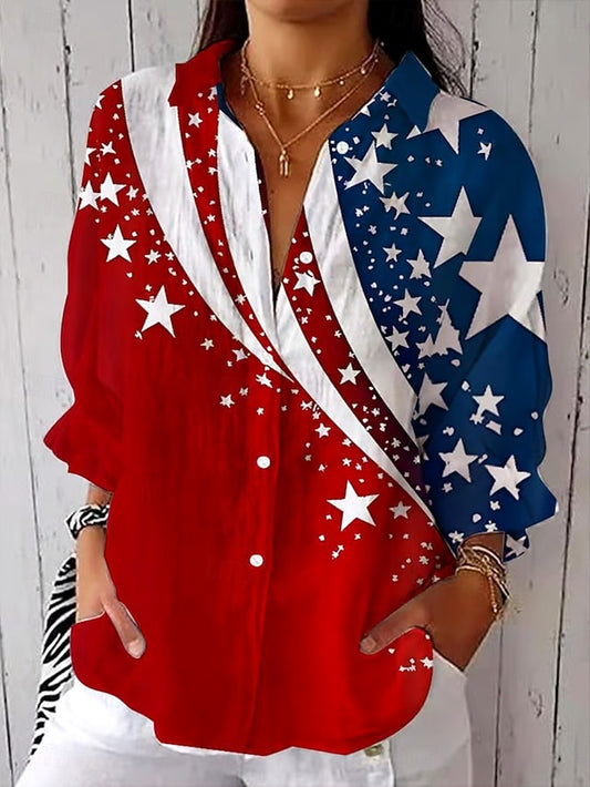 Independence Day PatrioticWomen's Patriotic Shirt Graphic