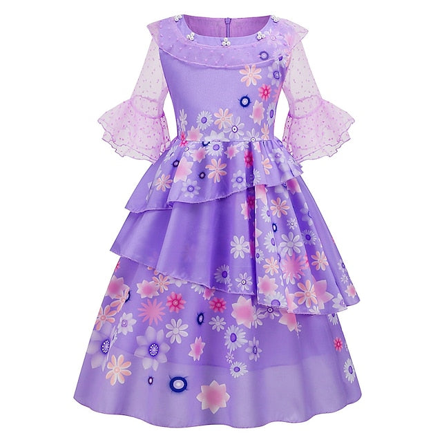 Dress Fairytale Encanto Girl Madrigal Flower Isabela Princess