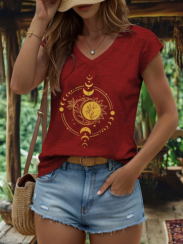 Women's Camisole Tank Top Graphic Geometric Moon Vintage