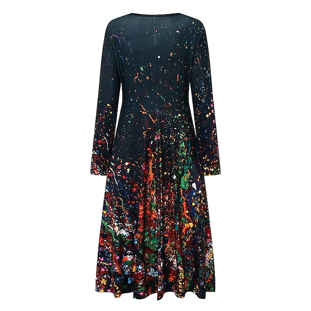 Women's Midi Dress Casual Dress Winter Dress Swing Dress
