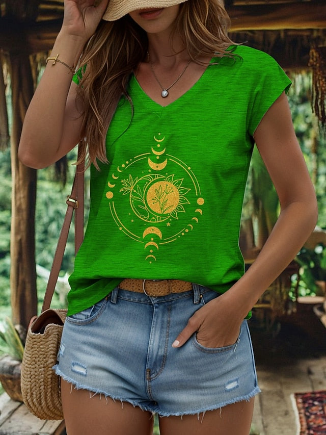 Women's Camisole Tank Top Graphic Geometric Moon Vintage