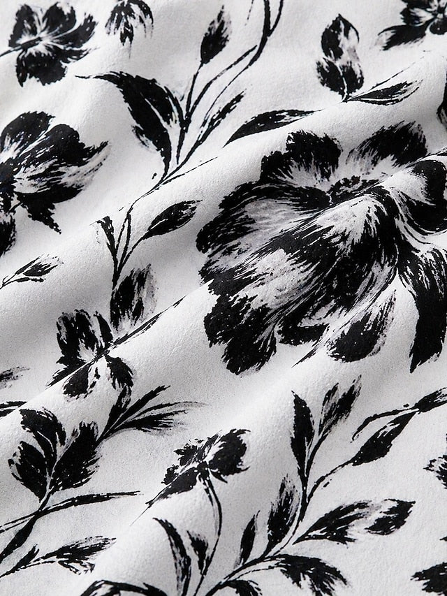 Women's Shirt Tunic Ruffle Floral Graphic Elegant Fashion