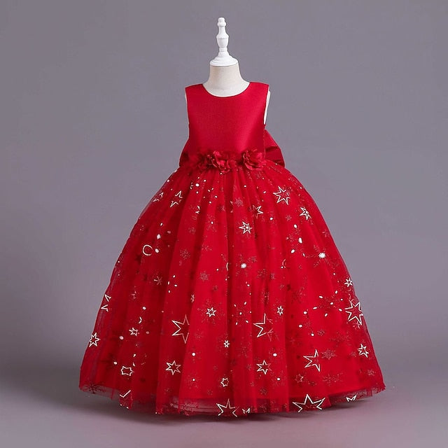 A Kids Wedding Party Flower Dress Girls' Line Little