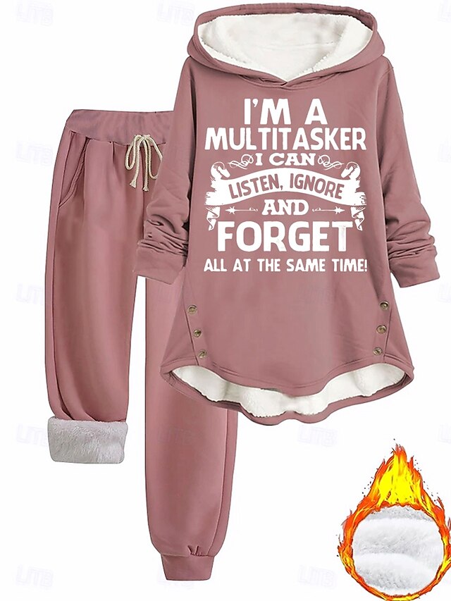 Women's Hoodie Long Sleeve Hooded Graphic Letter Drawstring