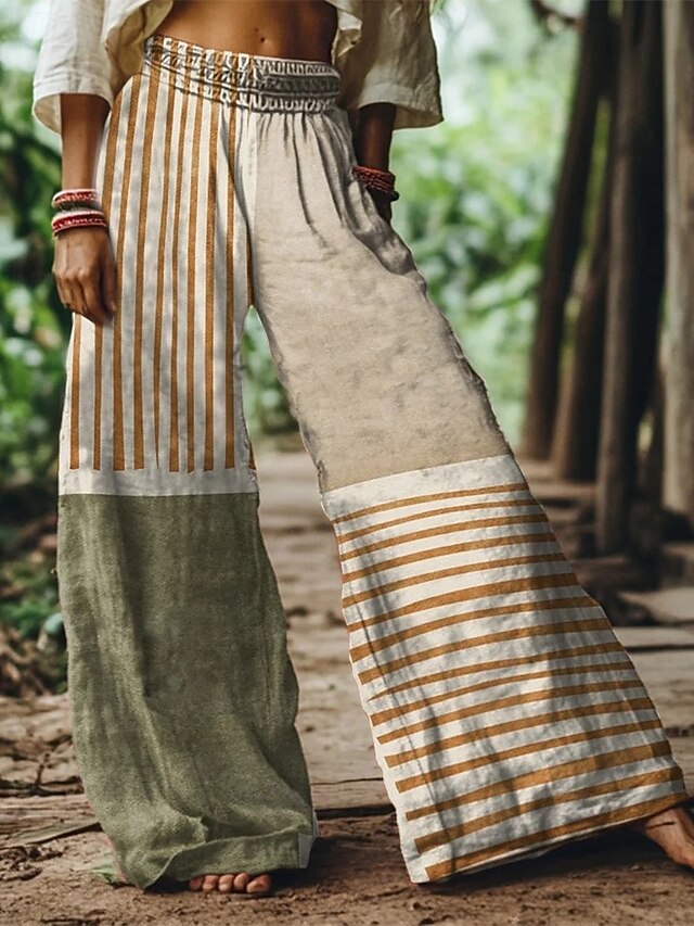 Women's Wide Leg Pants Trousers Palazzo Pants Fashion Boho