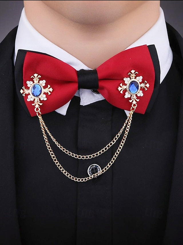Vintage Brooch Double Elegant Chain Blue – Collar Gem