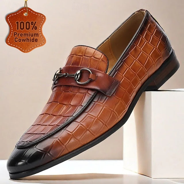 Men's Loafers Tassel with Suede Faux and Detail Brown