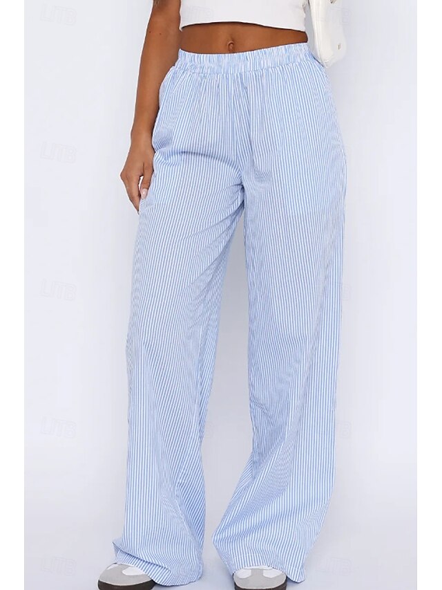 Women's Wide Leg Slacks Fashion Streetwear Full Length