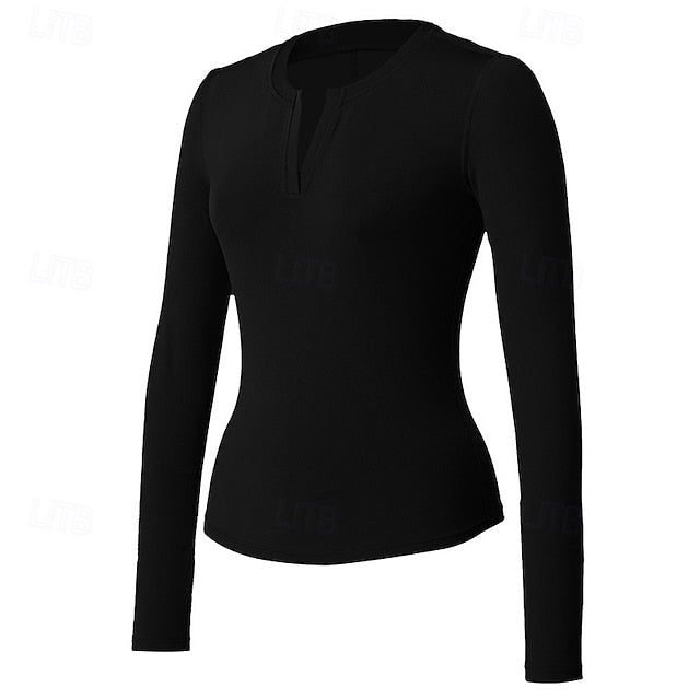 Women's Running T-Shirt Gym Shirt Sports Top Long Sleeve