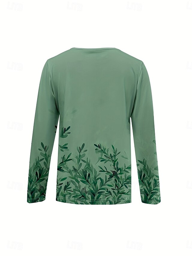 Women's T Shirt Zipper Print Ombre Floral Graphic Elegant