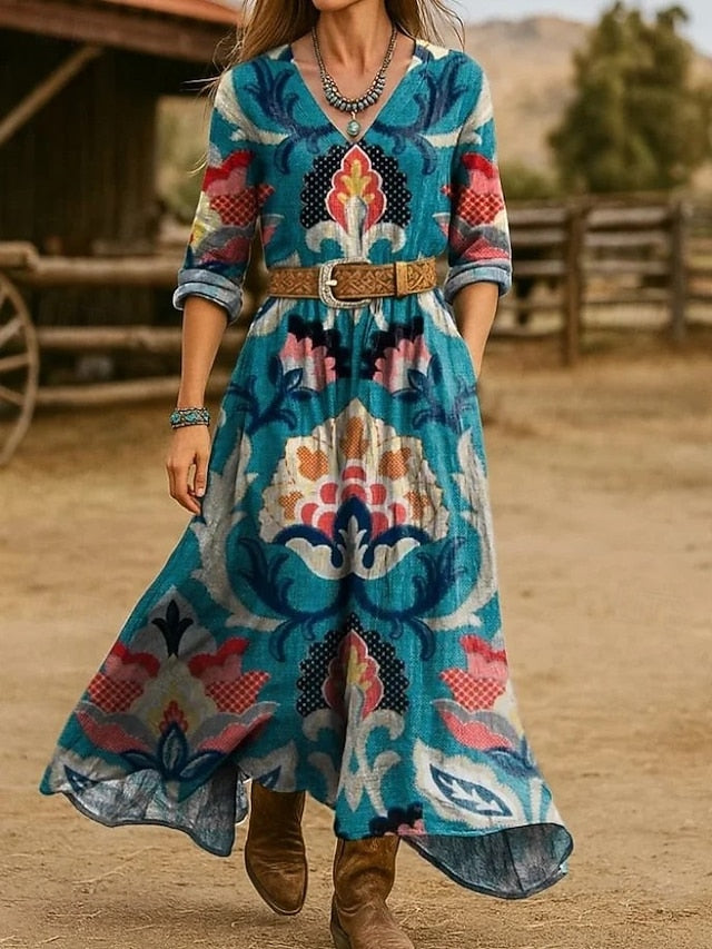 Women's Maxi Dress A Line Dress Vacation Casual Boho Going