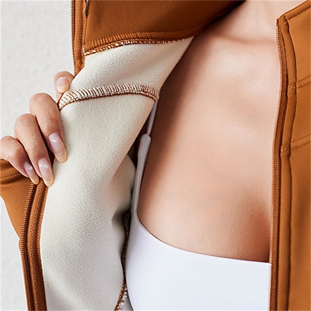 Women's Yoga Top Stand Collar Thermal Warm Quick Dry