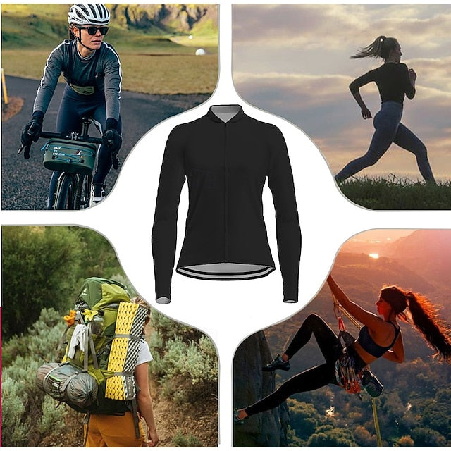 Women's Tops Cycling Jersey Gradient Polka Dot Long Sleeve