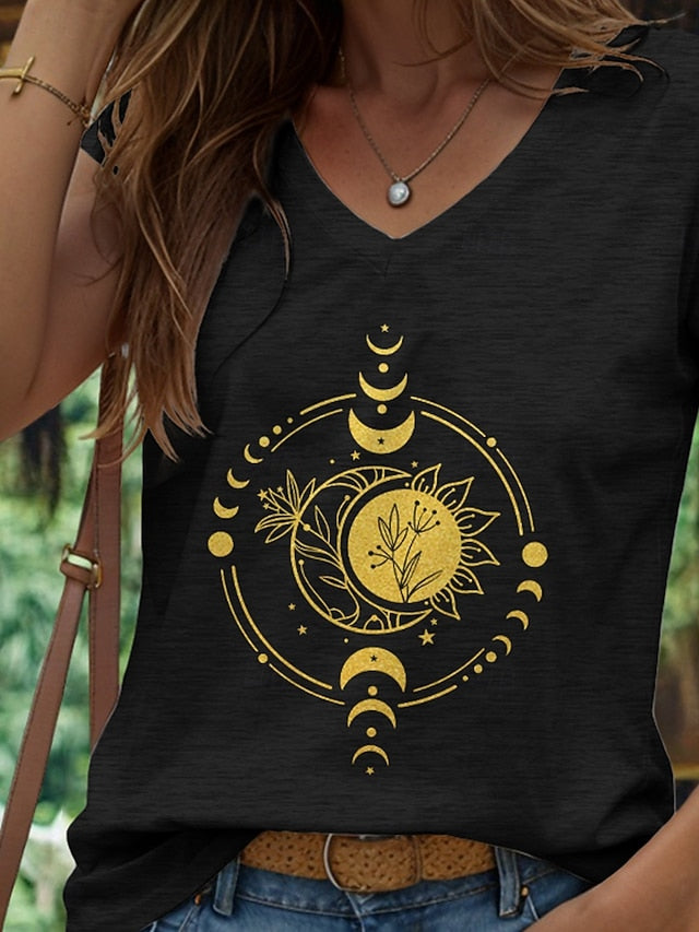 Women's Camisole Tank Top Graphic Geometric Moon Vintage