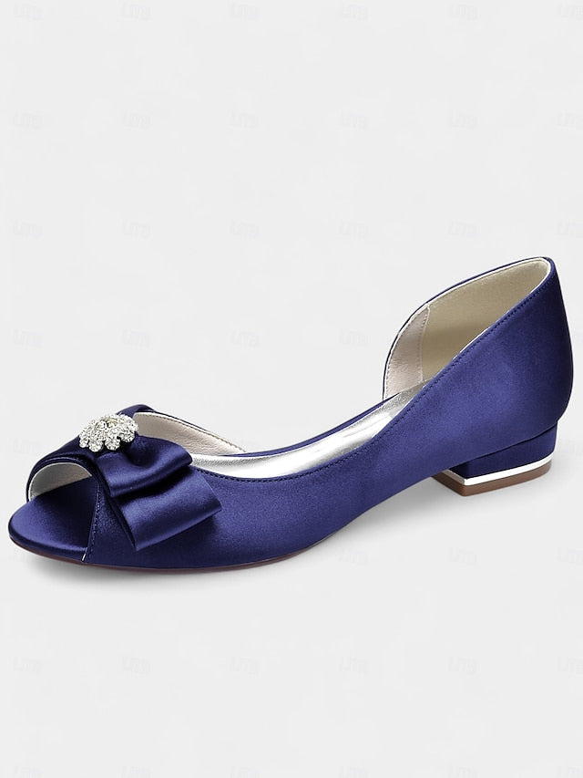 satin luxurious flats with crafted a sparkling Elegant in