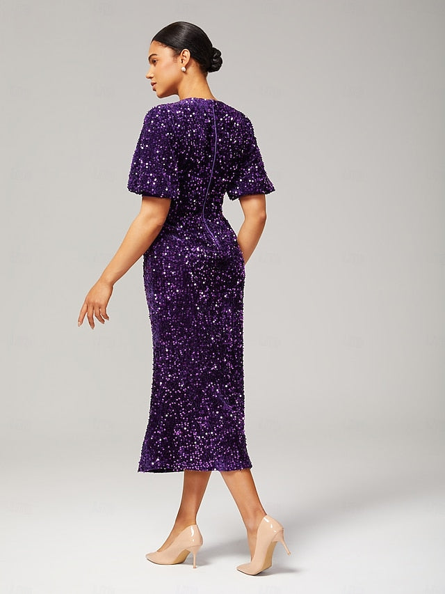 Women's Velvet Dress Sequin Dress Prom Dress Cocktail Dress