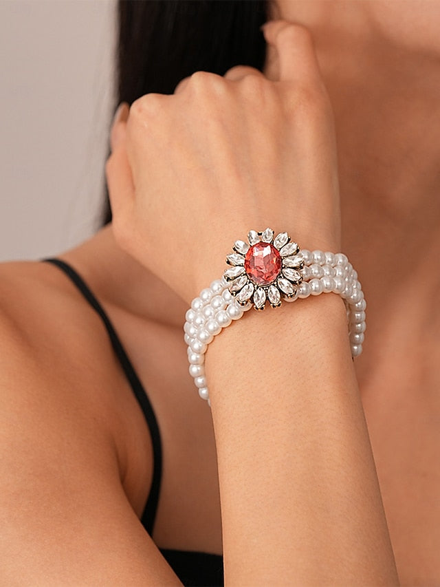 Women's with Earrings Pearl Jewelry Set