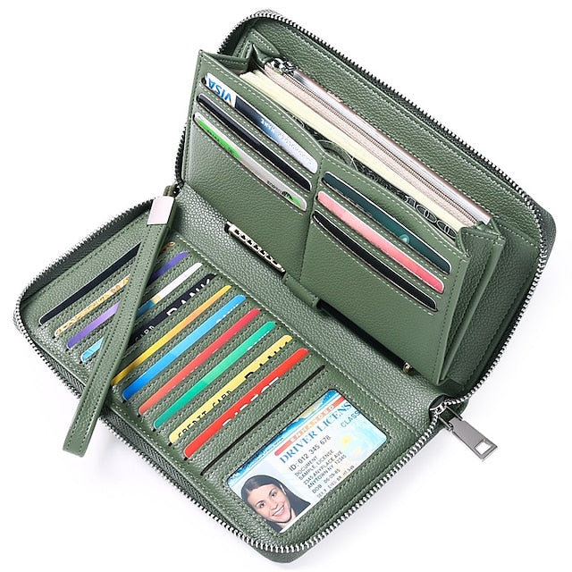 Leather Daily Wallet Bag PU Women's Phone Outdoor Mobile