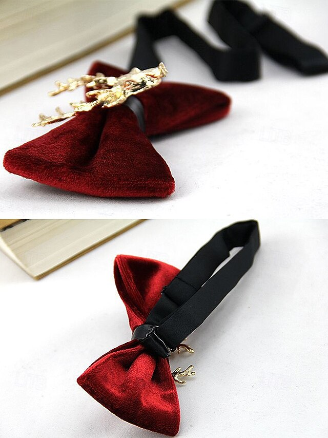 Deer Gold Tie Pin Men's with Velvet Head Bow