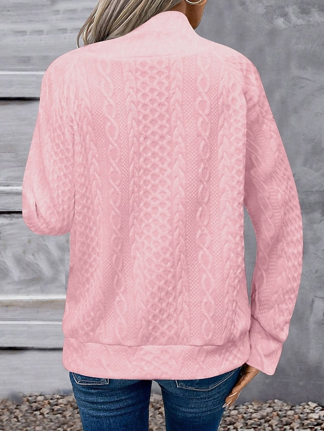 Women's Blouse Buttons Floral Stylish Casual Long Sleeve