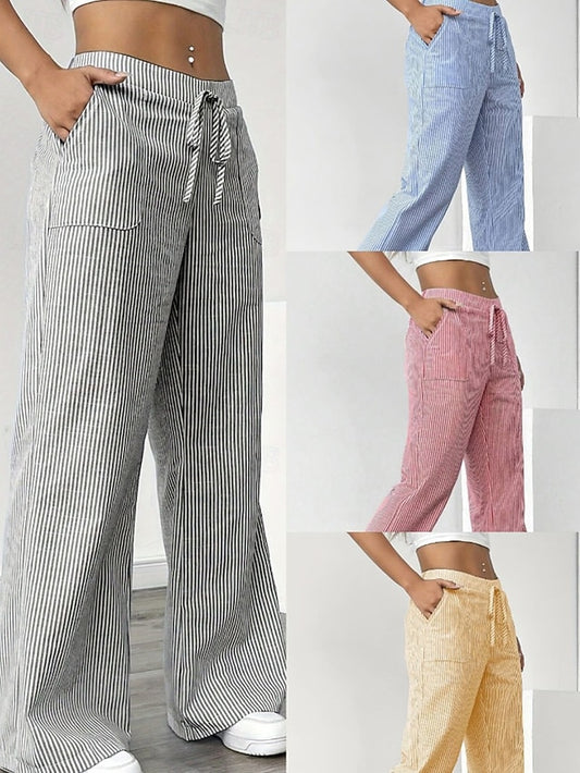Women's Wide Leg Slacks Streetwear Casual Full Length