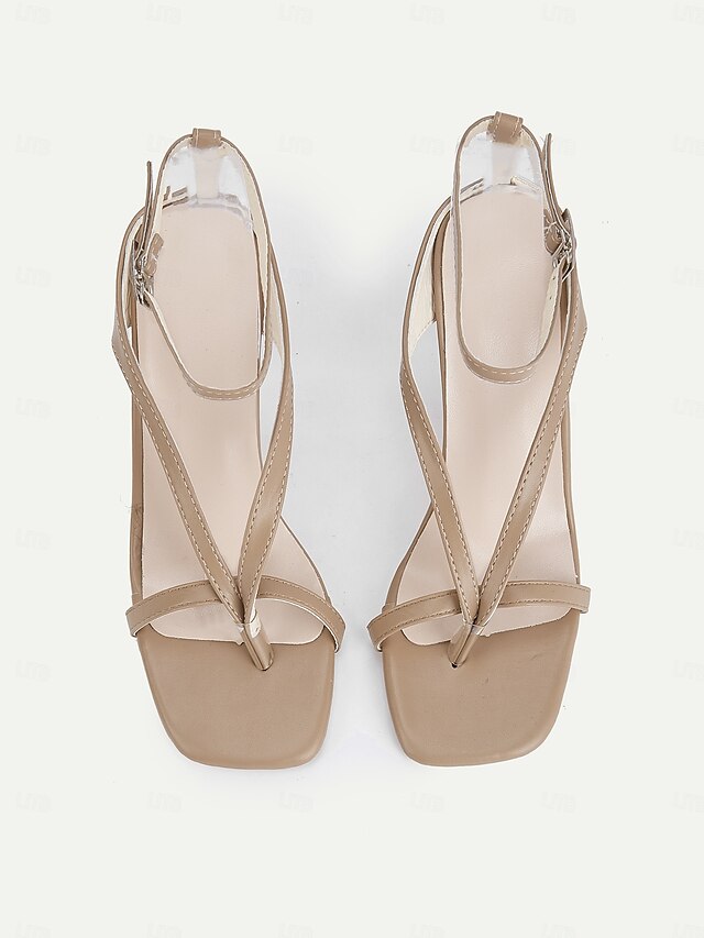 White Strappy Women's – Stiletto Sandals Elegant