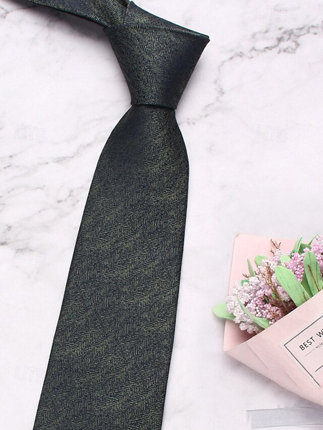 – Christmas Polyester Men's Stylish Herringbone Tie