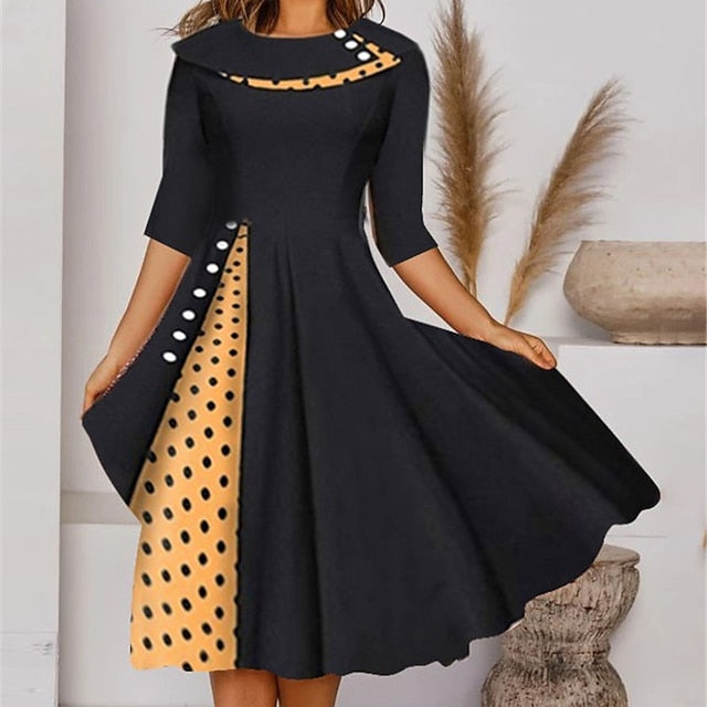 Women's Knee Length Dress Casual Dress Swing Dress Elegant