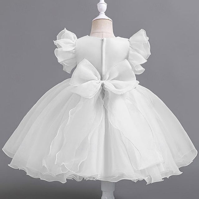 Floral Sequin Party Wedding Kids Girls' Sleeveless Dress