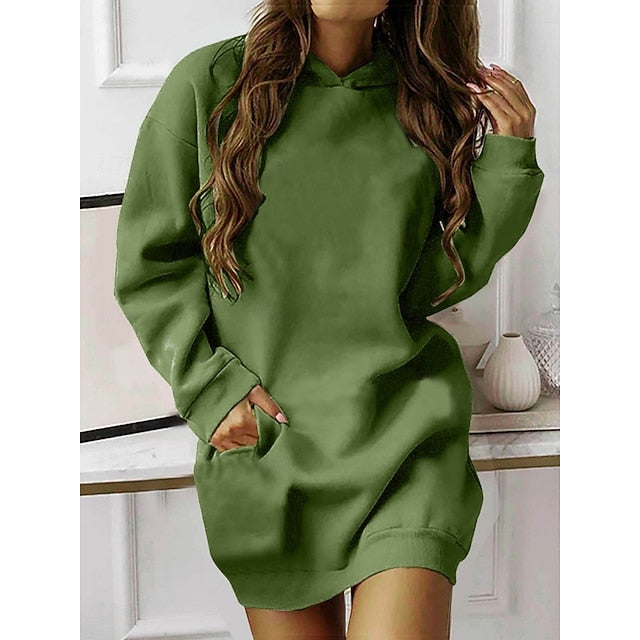 Women's Mini Dress Hoodie Dress Casual Dress Fashion Modern