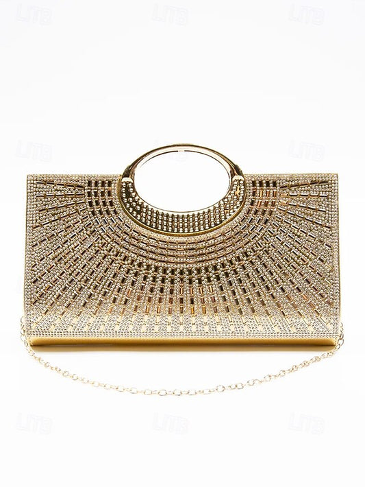 Round Handle – Evening Crystal Gold with Clutch Glamorous